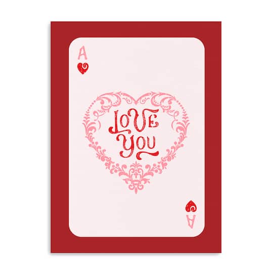 Love You Card Canvas Giclée Art